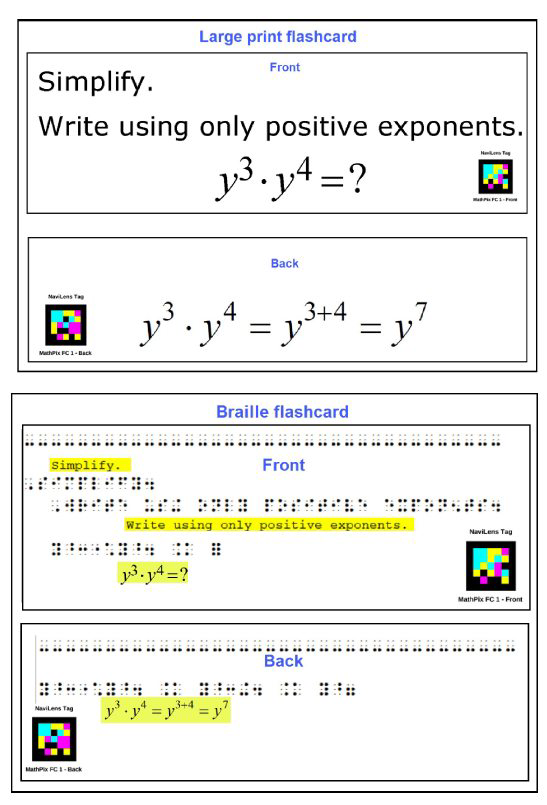 Math flashcard