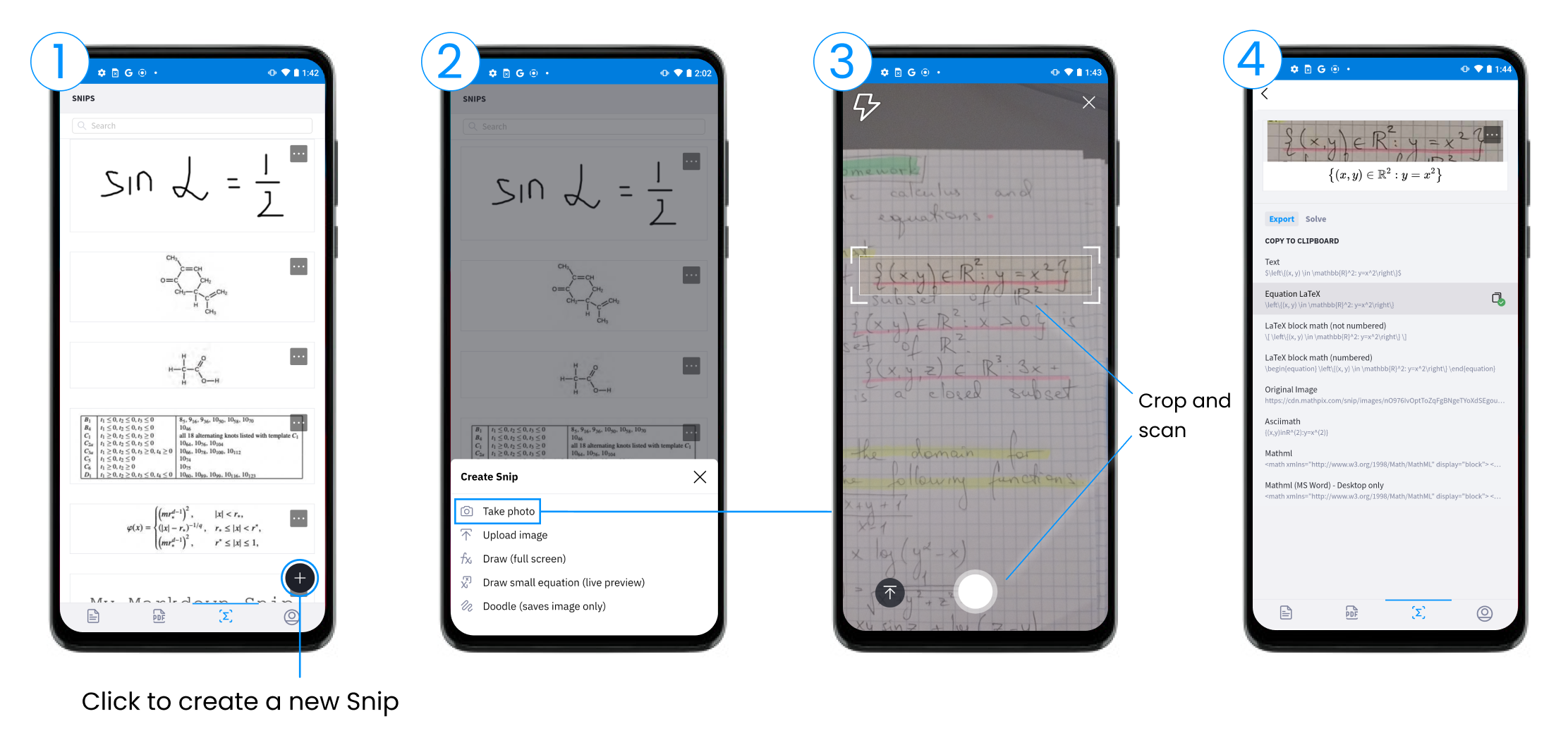 在 Android 上截取方程的步骤