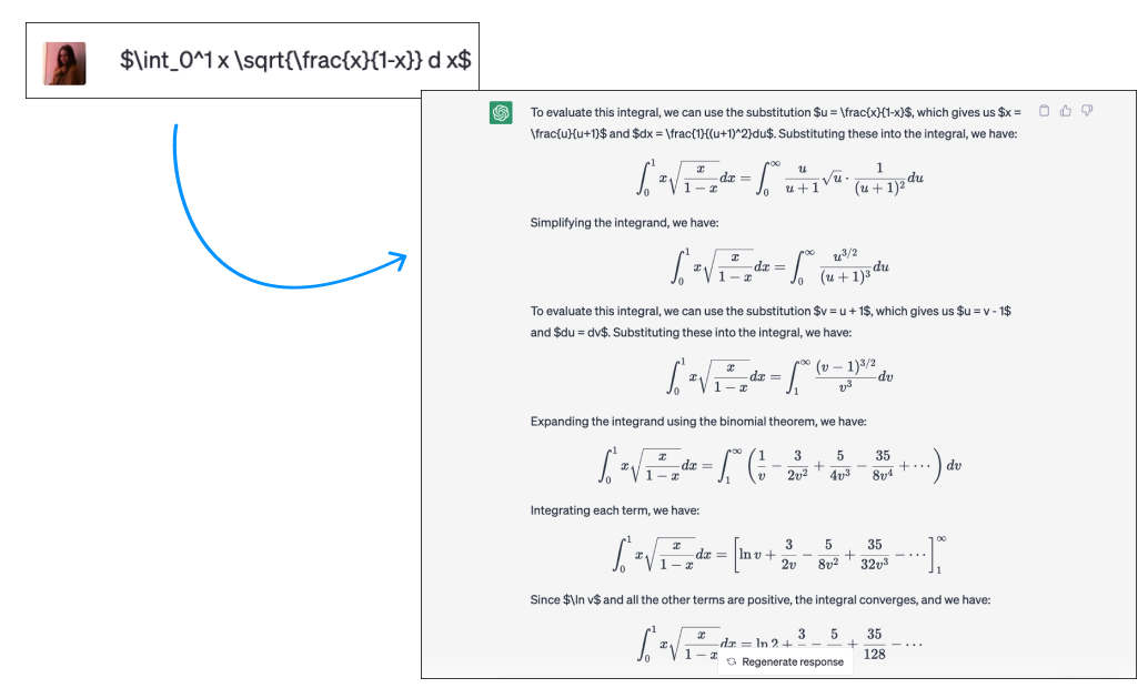 ChatGPT explaining a LaTeX formula