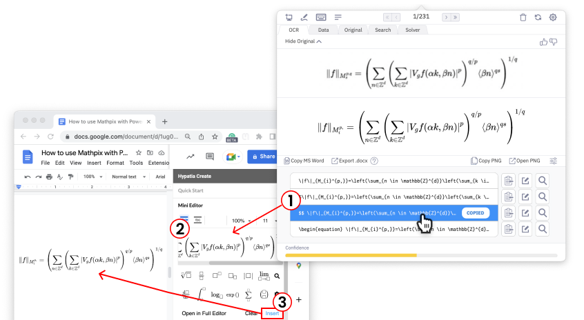 Using Hypatia Create with Mathpix