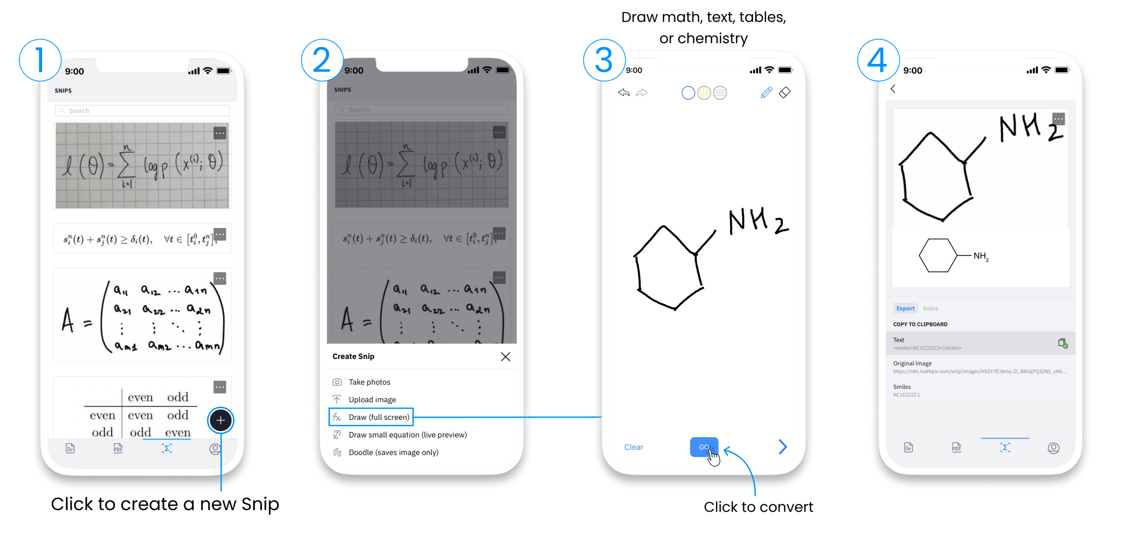 在 iOS 上绘制化学图解 Snip 的步骤