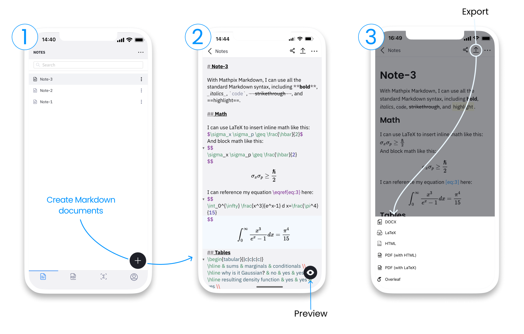 使用 Mathpix Markdown 创建笔记