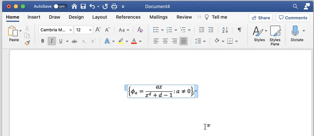 粘贴到 Microsoft Word