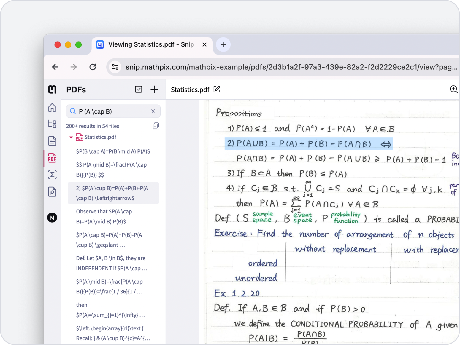 Search handwritten PDFs