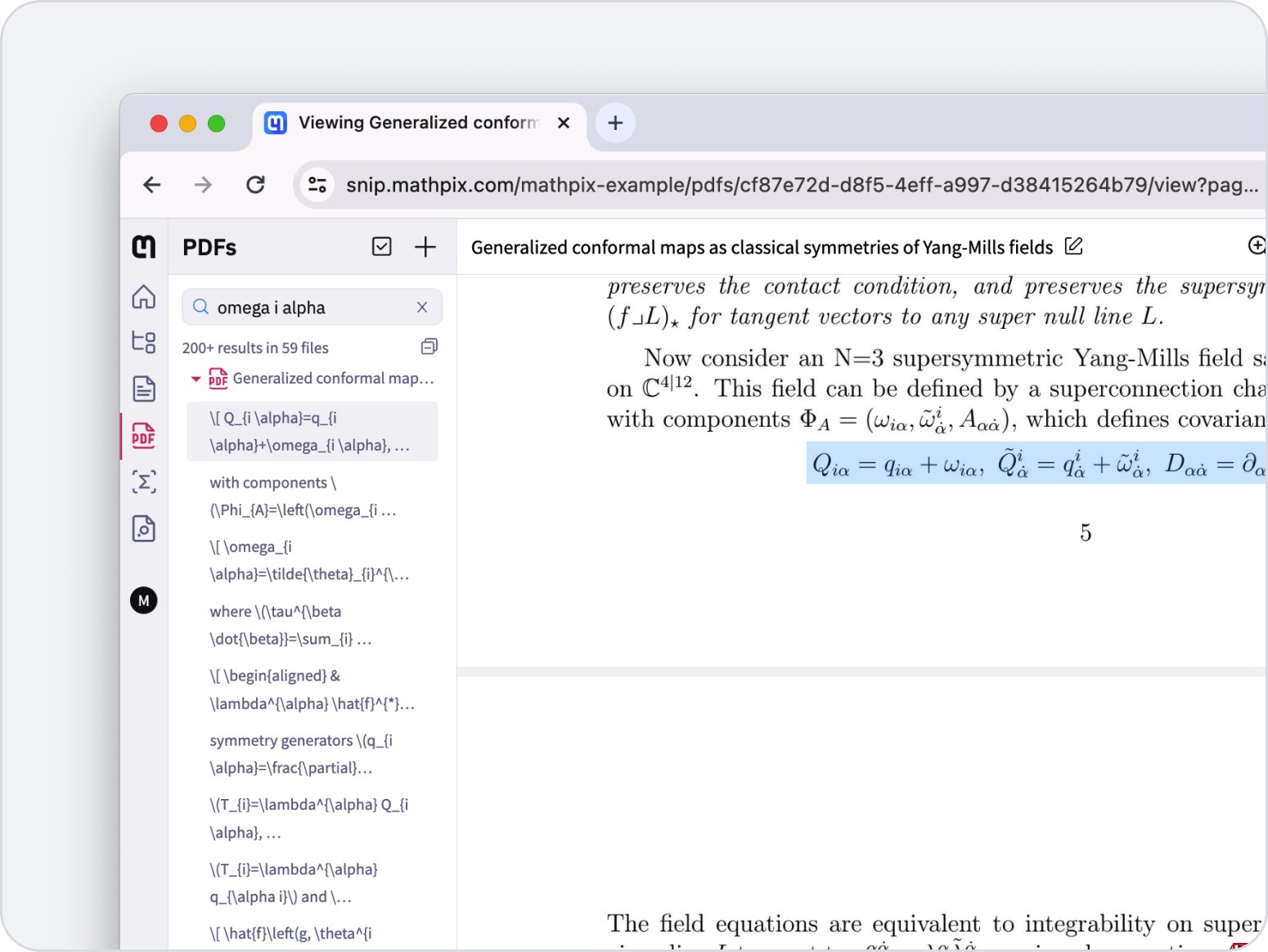 使用 LaTeX 字符串作为搜索词搜索 PDF